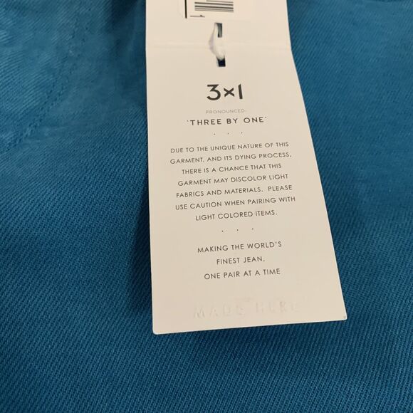 3X1 NYC Jeans Sz 26 NWT Wide Leg High Rise Classic Skater y2k Womens Blue - Picture 8 of 10